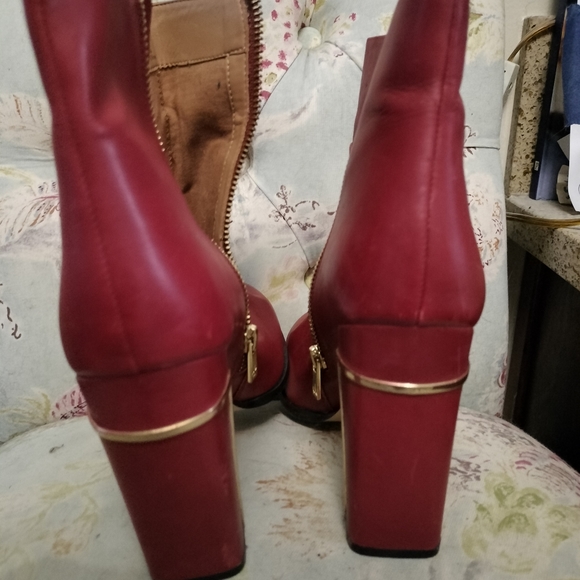 Calvin Klein Red Booties - Picture 3 of 7